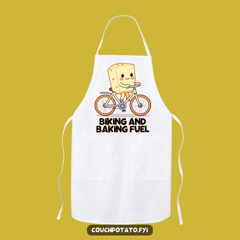 Funny Cream Cheese Cracker Bike Apron: Cook Up Laughs in the Kitchen!