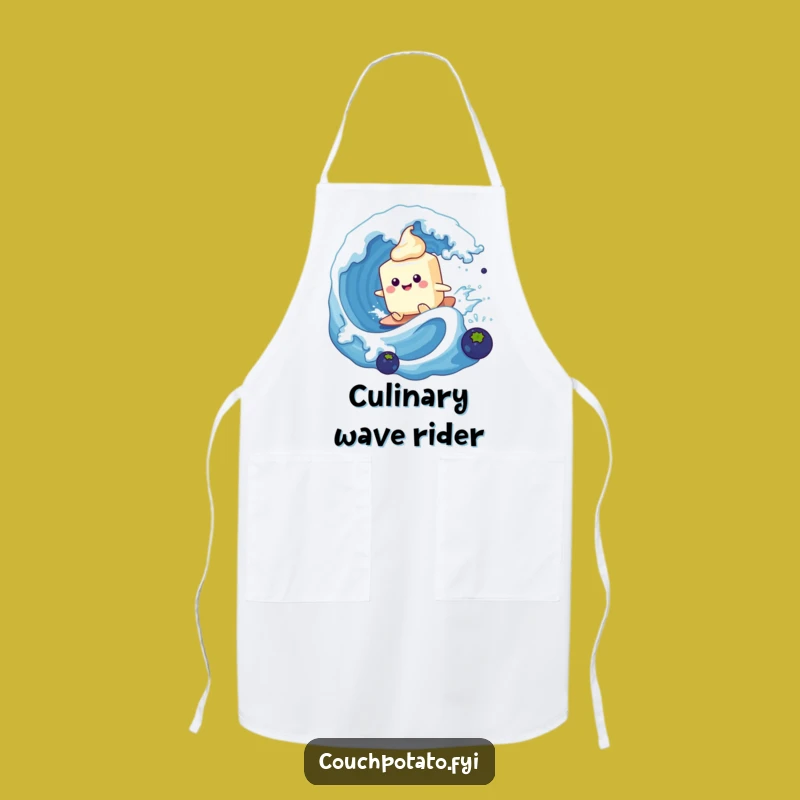 Funny Cream Cheese Surfing Apron: Make Meal Prep a Hilarious Beach Party!
