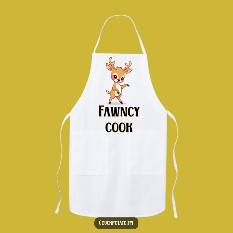 Funny Deer Dancer Apron: Chef's Humorous Kitchen Wear for Animal Lovers