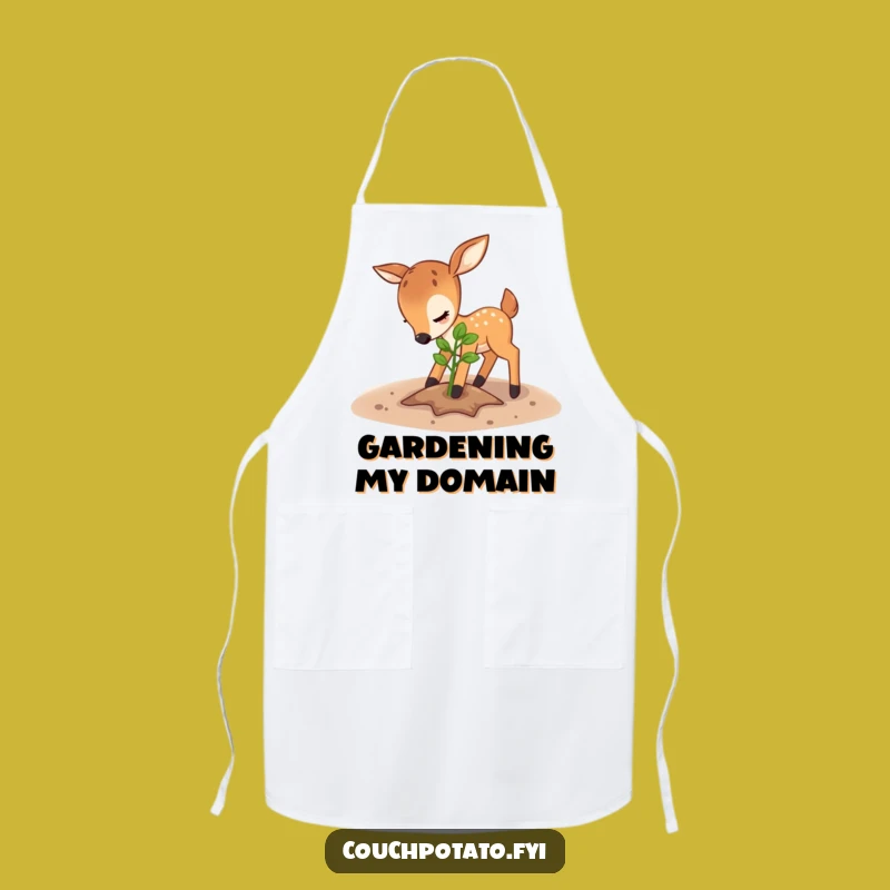 Funny Deer Sapling Apron: Gentle Gardener, Hilarious Kitchen Companion