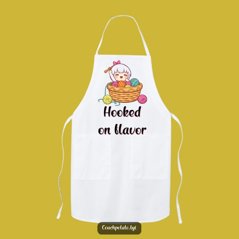 Funny Happy Crocheter Apron: Protect Yourself with This Joyful Yarn Design Gift