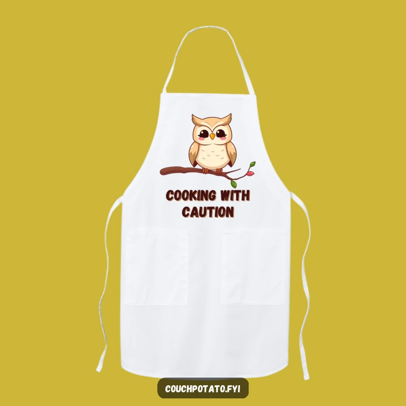 Funny Owl Apron: Hilarious Kitchen Wear for the Clumsy Chef's Perilous Creations