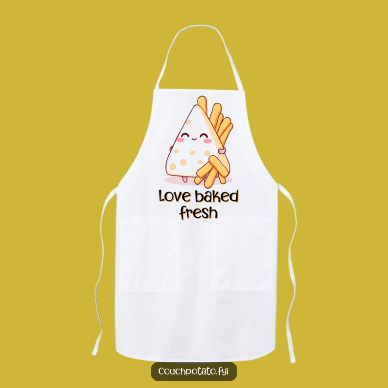 Funny Smitten Cream Cheese Breadstick Apron - Cook with Love, Humorous Gift