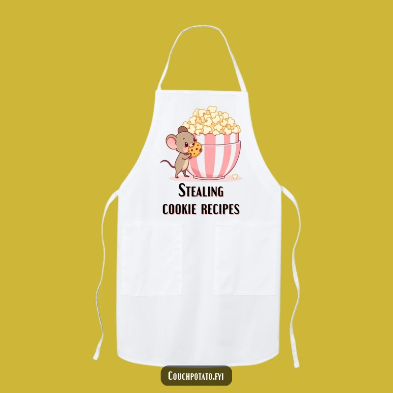 Funny Mouse Popcorn Chef Apron - Mischievous Character Kitchenware