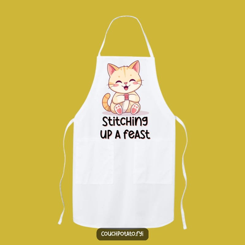 Funny Cat Apron: Confident Seamster, Hilarious Gift for Sewists