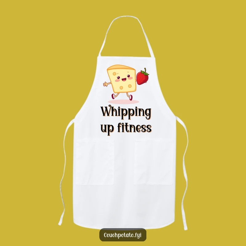 Funny Cream Cheese & Strawberry Apron - Cook with Whimsical Jumping Style