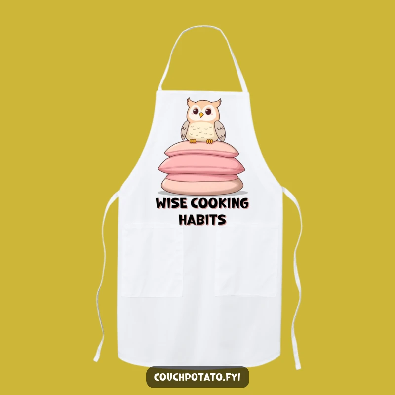 Funny Relaxed Owl Apron: Cook With Calm And Humor, Perfect Gift