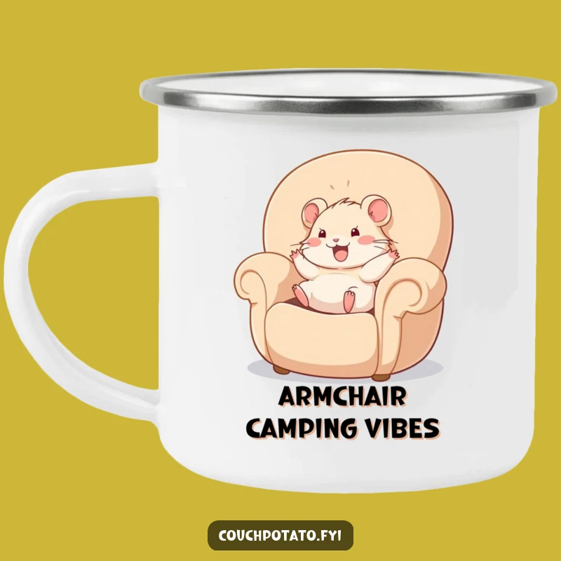 Funny Campout Hamster Armchair Mug: A Hilarious Cozy Outdoor Gift