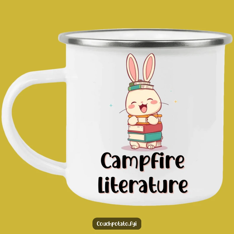 Funny Rabbit Campfire Mug - Literary Fuel for Outdoor Adventures