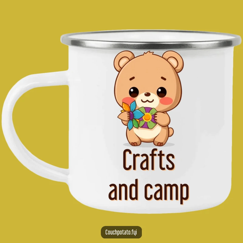 Funny Bear Cub Camping Mug - Adventure-Ready for Your Next Crafty Outing