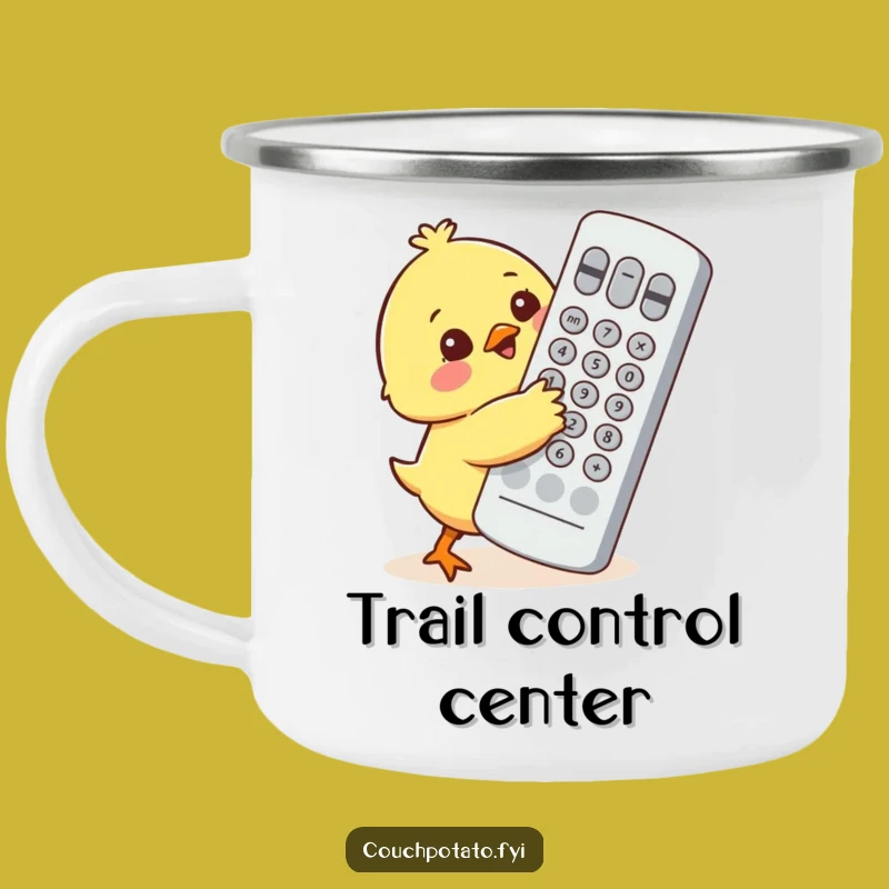 Funny Chick Giant Remote Camping Mug - Adventure-Ready Funny Gift
