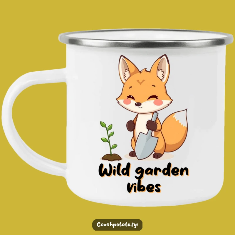 Funny Fox Gardener Camping Mug - Proud Sprout Holder Outdoor Gift