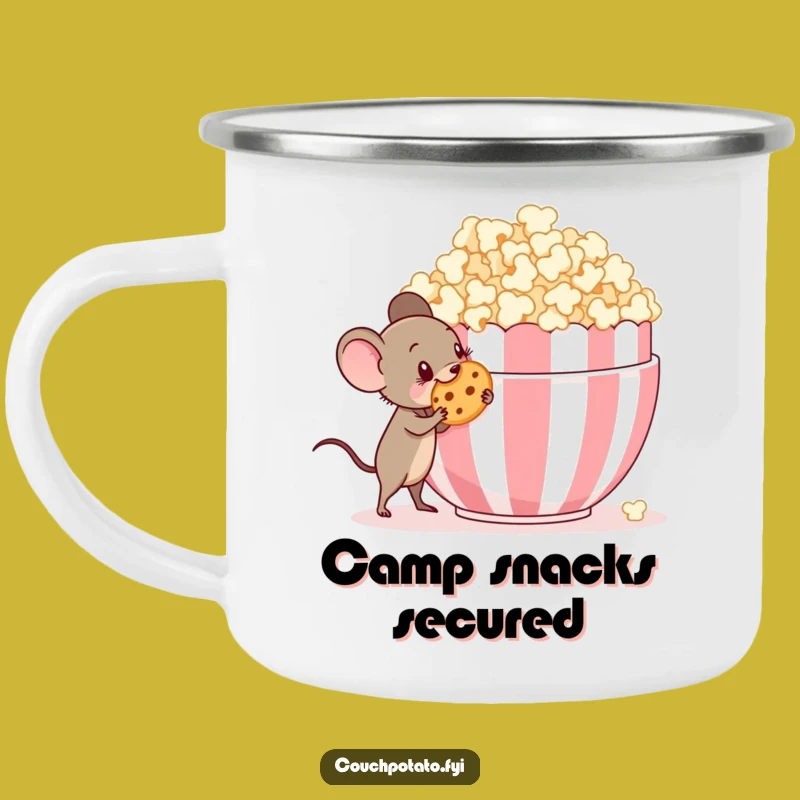 Funny Mouse Popcorn Adventure Mug - Mischievous Character Outdoor Cup