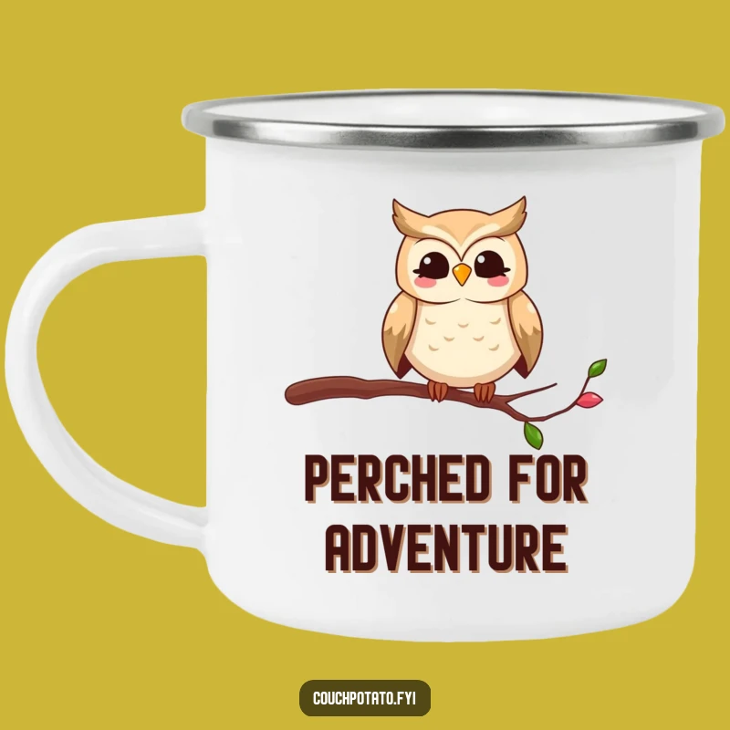 Funny Owl Camping Mug: Hilarious Outdoor Gear for the Perilously Placed Bird Lover
