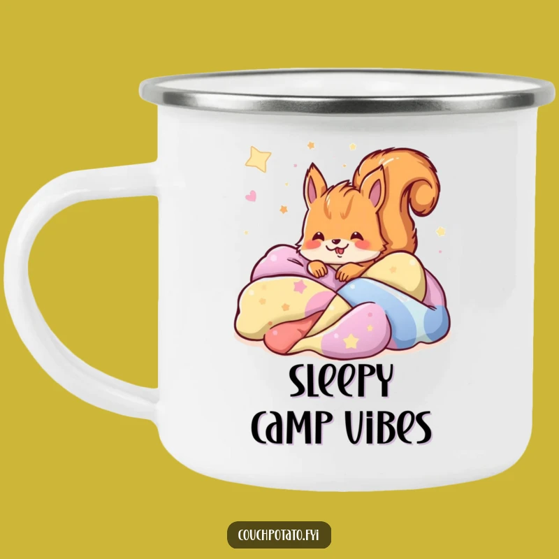 Funny Dreams Squirrel Camping Mug: Durable Squirrel Sleeping, Hilarious Outdoor Gift