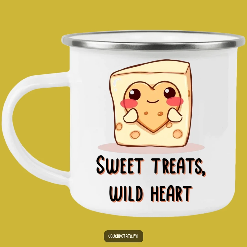 Funny Cream Cheese Heart Cookie Camping Mug: Share Sweetness on Every Adventure!