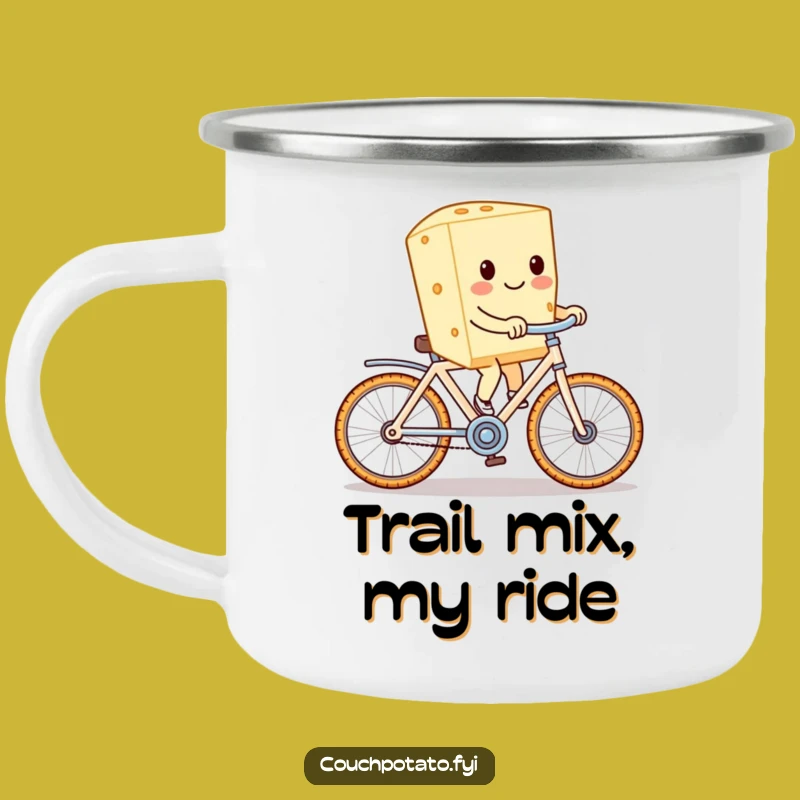 Funny Cream Cheese Cracker Bike Camping Mug: Adventure Fuel for Your Funny Soul!
