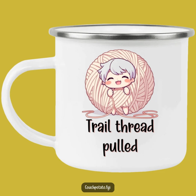 Funny Yarn Puller Camping Mug: Adventure Ready, Perfect Gift for Outdoor Crafters!