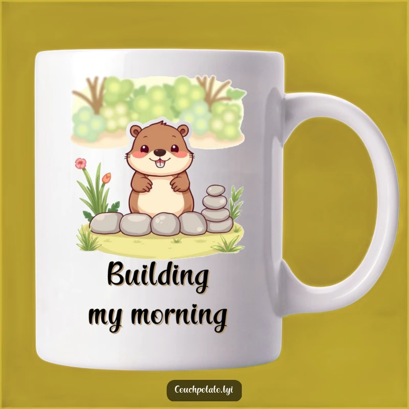 Funny Beaver Garden Mug: Busy Builder, Perfect DIY Enthusiast's Hilarious Gift