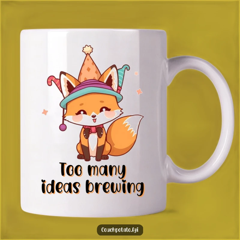 Funny Fox Trying Hats Mug - Amusing & Hilarious Gift for Playful Souls
