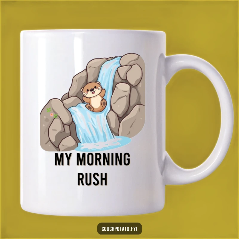 Funny Otter Slide Mug: Hilarious Wildlife Adventure, Perfect Funny Gift for Nature Lovers