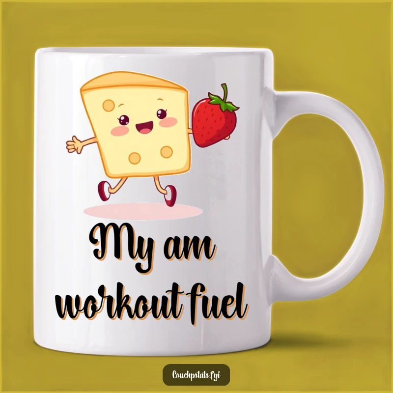 Funny Cream Cheese & Strawberry Mug - Whimsical Jumping Rope Gift