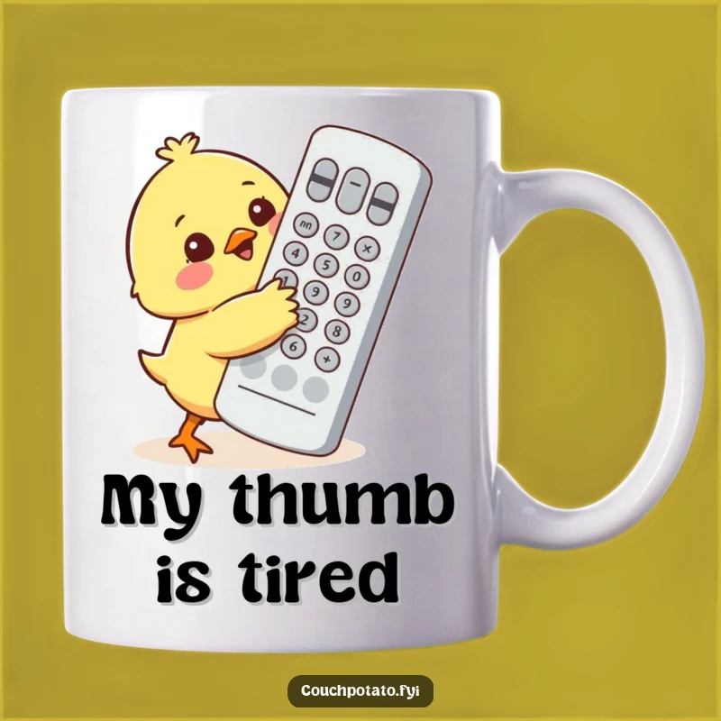 Funny Chick Hugging Giant Remote Mug - The Perfect Gag Gift