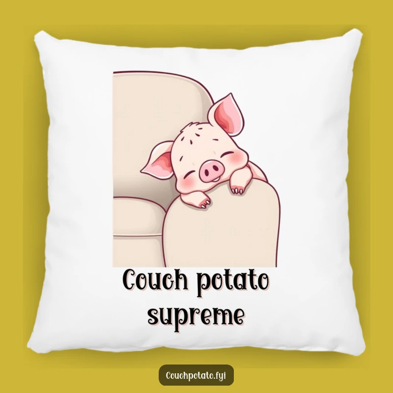 Funny Cheerful Piglet Couch Pillow - Cozy Comfort Companion