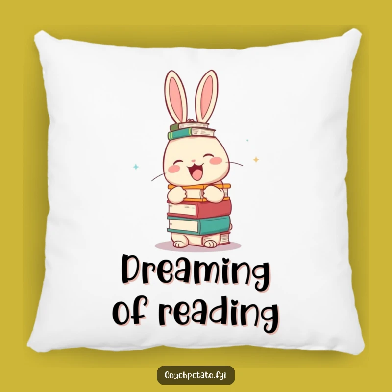 Funny Rabbit Book Pillow - Plush Comfort with Hilarious Style
