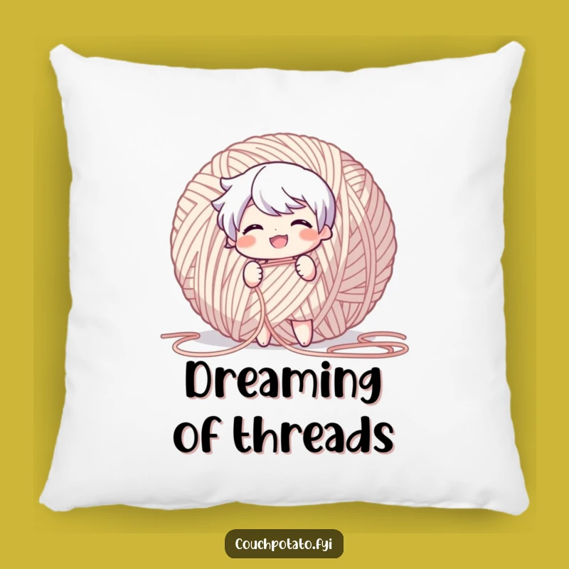 Funny Yarn Puller Pillow: Cozy Crafting Companion, Perfect Gift Pillow!