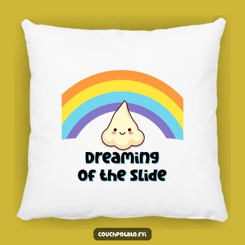 Funny Giggling Cream Cheese Rainbow Pillow - Comfy & Hilarious Decor, Great Gift