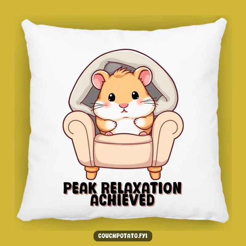 Funny Chubby Hamster Cozy Pillow - Adorable Comfort for Your Couch