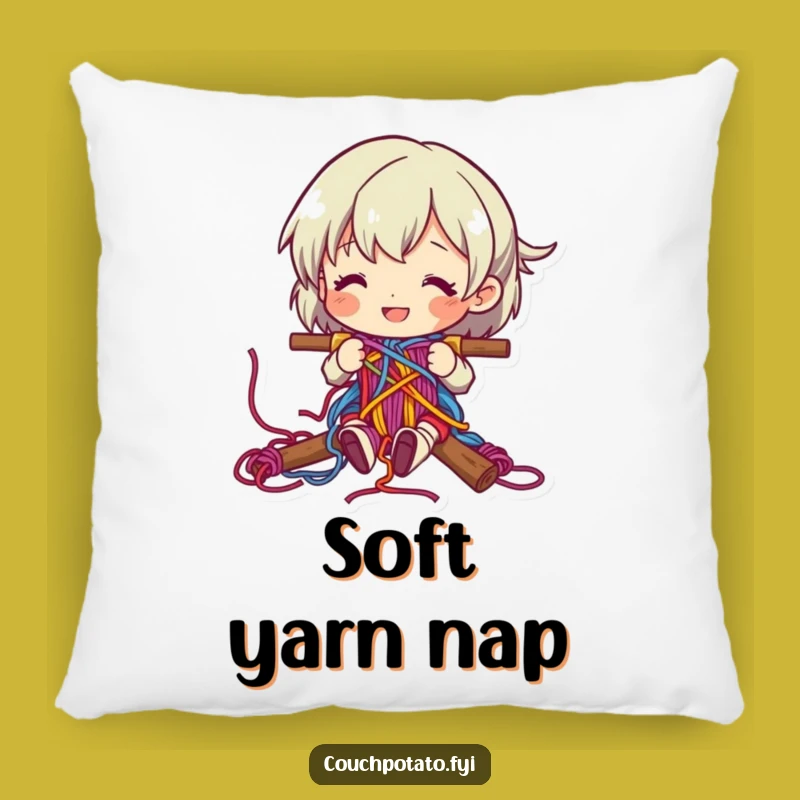 Funny Happy Weaver Pillow: Cozy Comfort for Creative Minds!