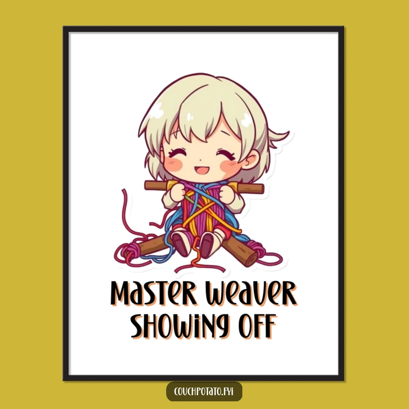 Funny Happy Weaver Digital Art: Instant Artistic Decor!