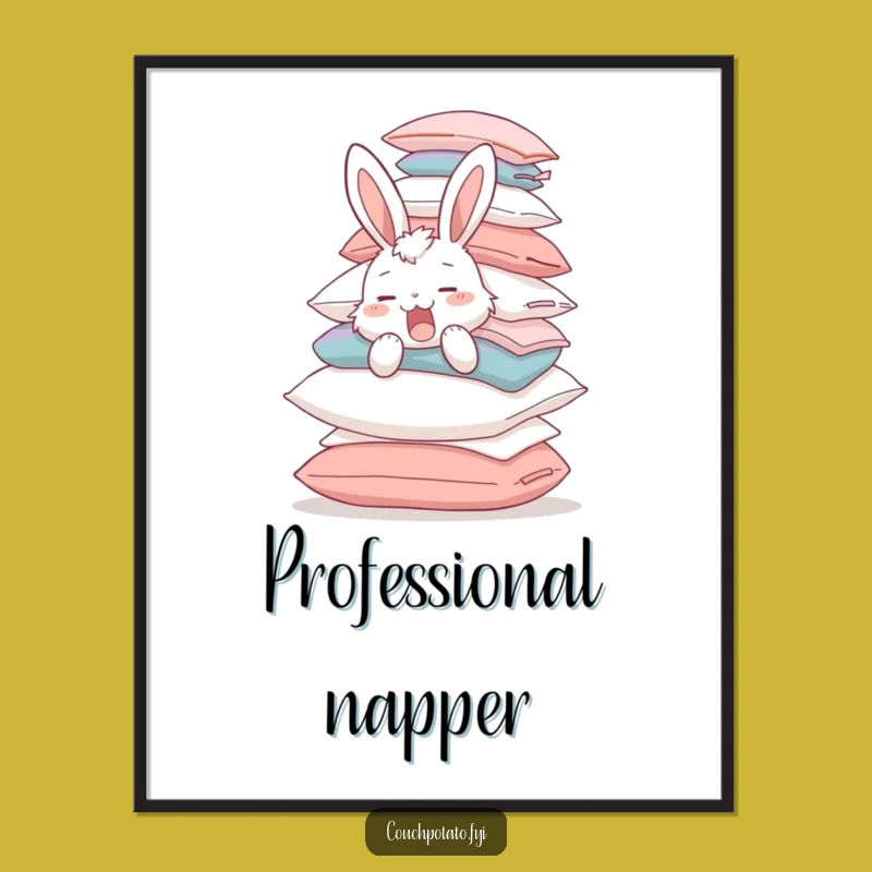 Funny Bunny Pillow Pile Digital Art: A Hilarious Instant Gift