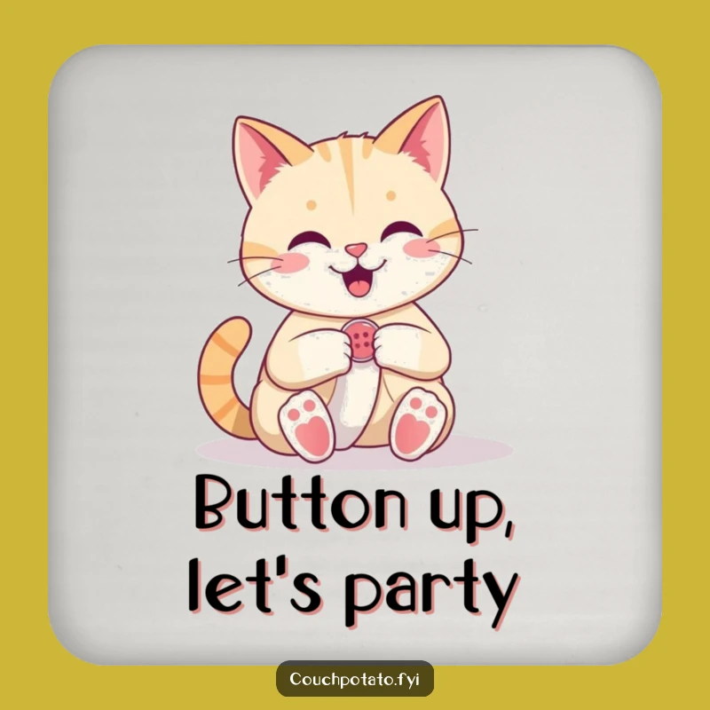 Funny Cat Coaster: Confident Seamster, Hilarious Gift for Crafty Homes