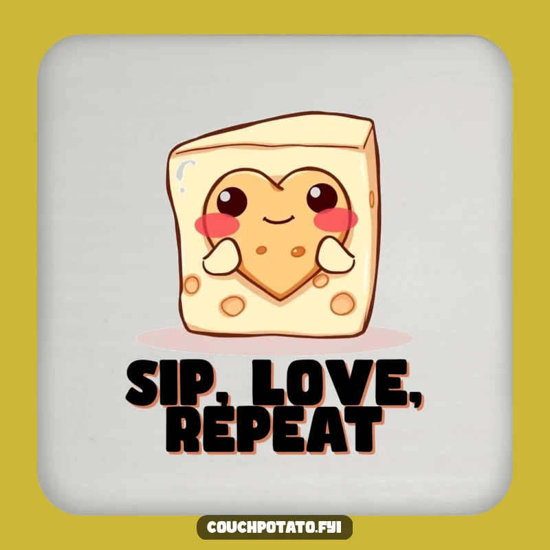 Funny Cream Cheese Heart Cookie Coasters: Protect Surfaces with Sweet Style!