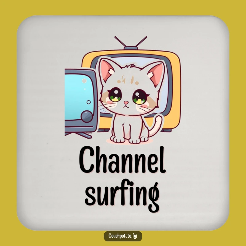 Funny Kitten TV Tray Coaster: A Hilarious Feline Accessory Gift