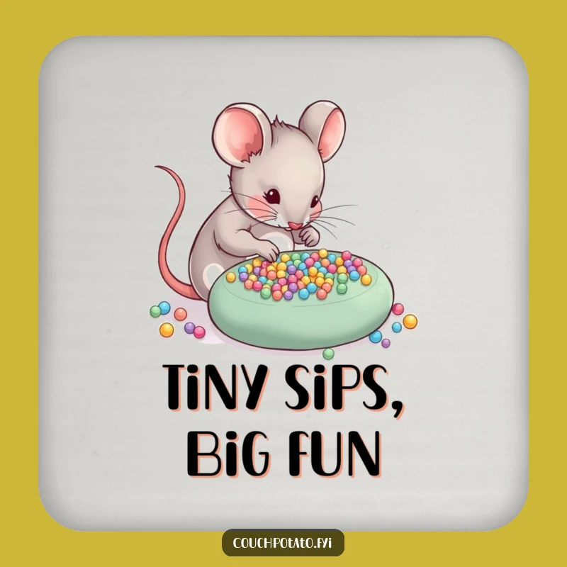 Funny Mouse Coaster: Meticulous Crafter, Hilarious Gift for Crafty Homes