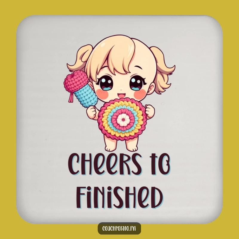 Funny Proud Crafter Coasters: Protect Surfaces with This Accomplished Design, Perfect Gift