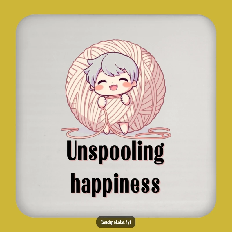 Funny Yarn Puller Coaster Set: Protect Surfaces, Perfect Gift for Crafty Homes!