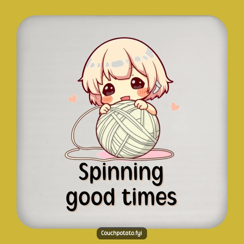 Funny Yarn Winder Coaster Set: Protect Surfaces, Perfect Gift for Crafty Homes!