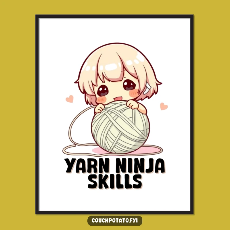 Funny Yarn Winder Poster: Swift Ball Art, Perfect Gift for Crafty Decor!