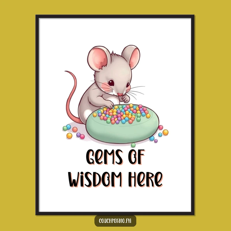 Funny Mouse Craft Poster: Meticulous Arranger, Hilarious Wall Art Gift