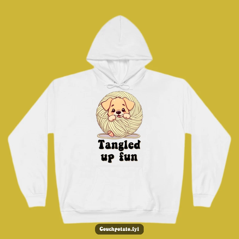 Cozy Funny Puppy Yarn Bundle Hoodie: A Hilarious Comfort Gift