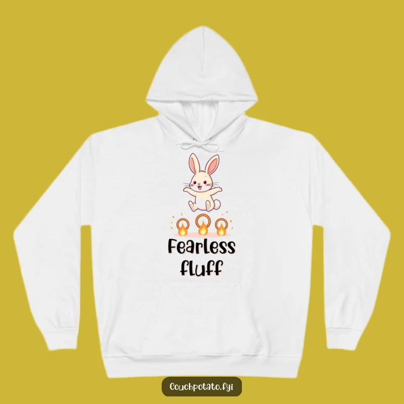 Funny Rabbit Fiery Hoop Hoodie: Cozy Warmth Meets Hilarious Animal Action, Great Funny Gift