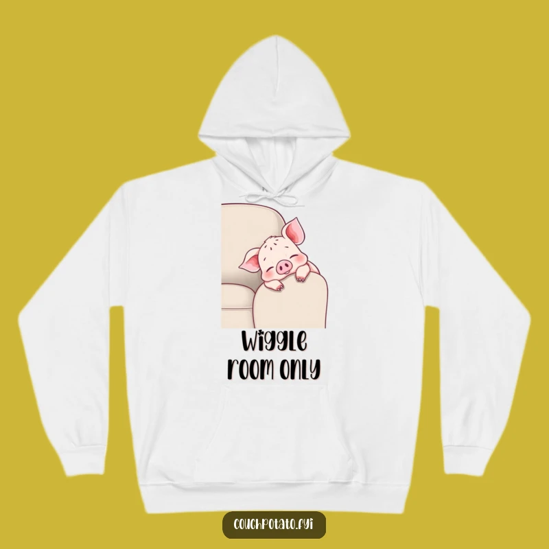 Funny Cheerful Piglet Couch Hoodie - Ultimate Cozy Comfort Wear