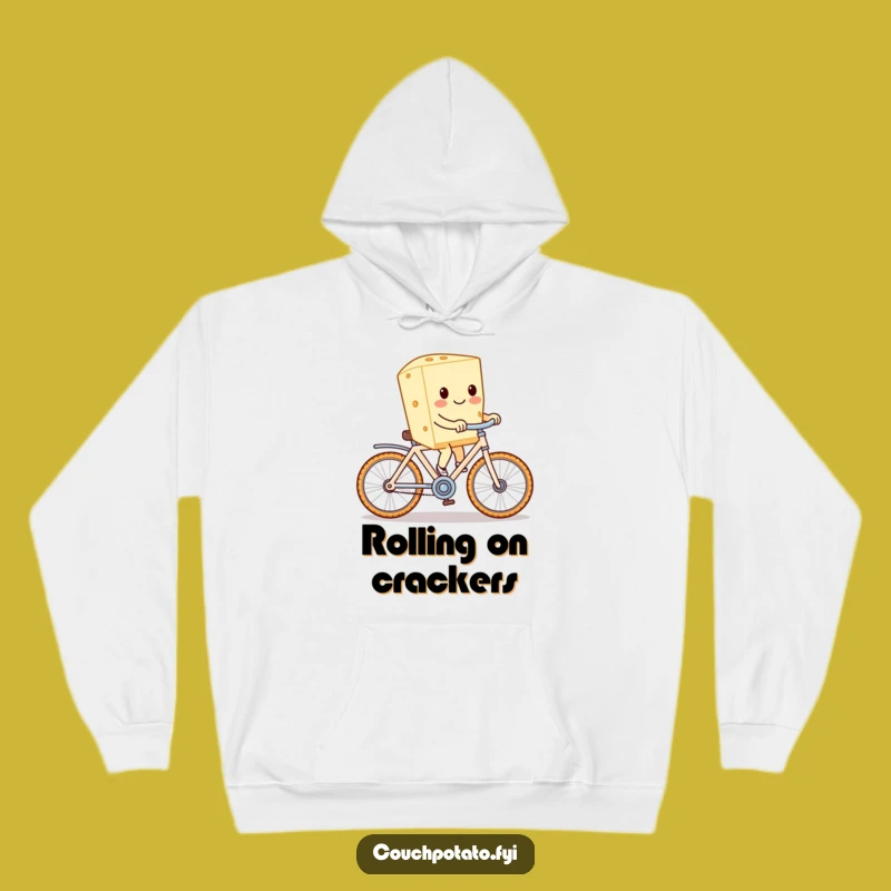 Funny Cream Cheese Cracker Bike Hoodie: Cozy Up with Comedic Cycling Style!
