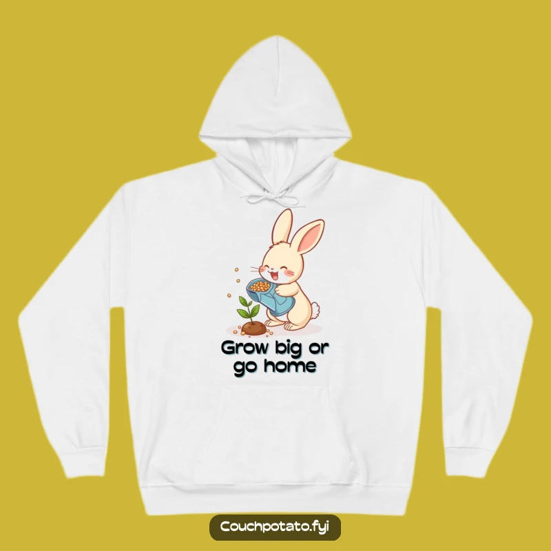 Funny Rabbit Gardener Hoodie - Cozy Cheerful Seed Scattering Gift Idea