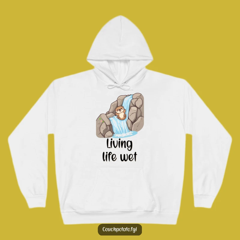 Funny Otter Slide Hoodie: Cozy Up with Hilarious Wildlife Action, Ideal Funny Gift for Comfort